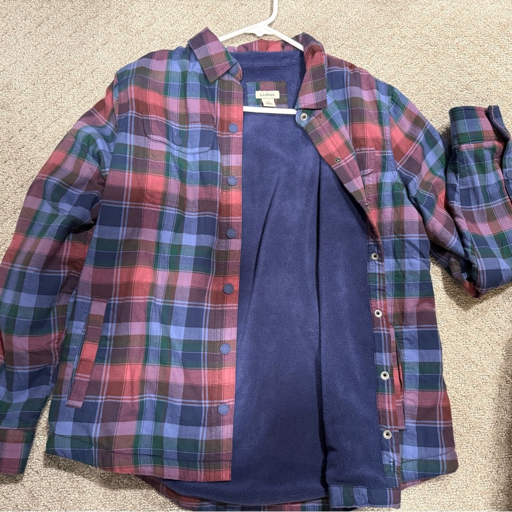 L.L. Bean Multicolor Plaid Shirt Jacket - women’s small